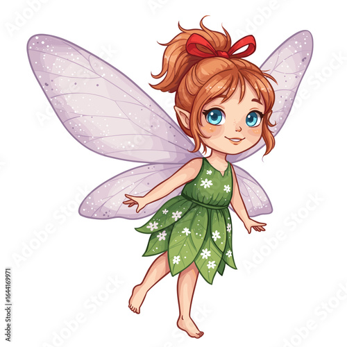 Cute fairy illustration on a white background
