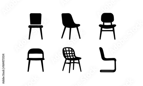 Silhouette collection of modern dining chairs