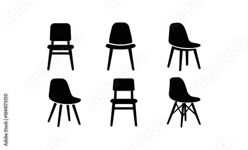 Silhouette collection of modern dining chairs in minimalist design