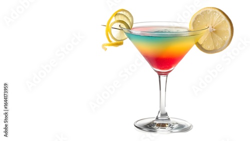 Wallpaper Mural Colorful citrus cocktails with lemon and lime are cold alcoholic beverages served in a glass with ice Torontodigital.ca