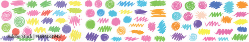 Colorful Hand Drawn Doodles & Scribbles Seamless Pattern - AI Generative
