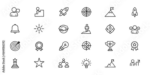 Hotel Facilities & Guest Services Icon Bundle – Minimalist Line Art Reception, Swimming Pool, Spa, Gym, Restaurant, Bar, Parking, Wi-Fi, Housekeeping, and Luggage – Hospitality Vector Icons
