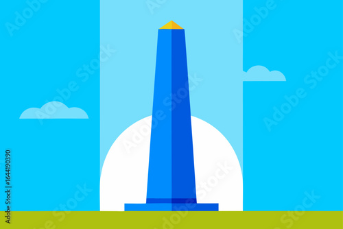 tall blue glass tower sunny day