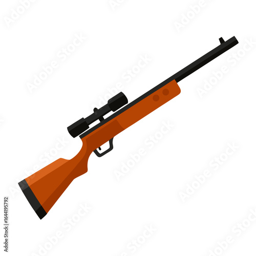 Air Rifle on White Background