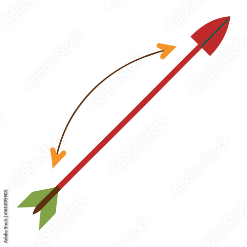 Archery Arrow on White Background
