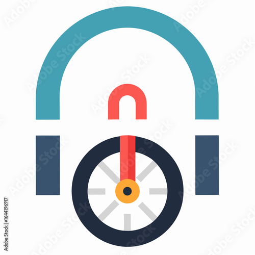 Bike Lock Isolated on White Background
