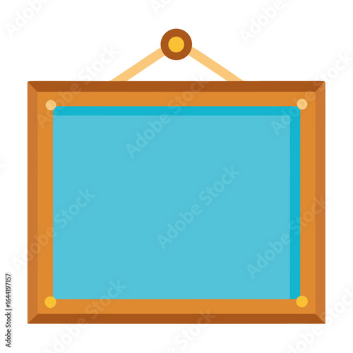 Bulletin Board on White Background
