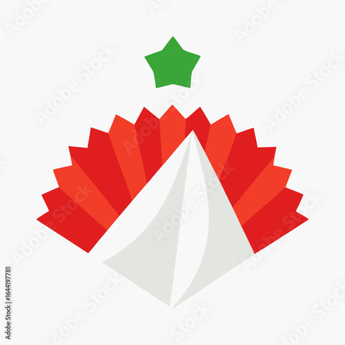 Christmas Napkins on White Background