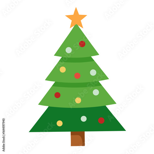 Christmas Tree on White Background