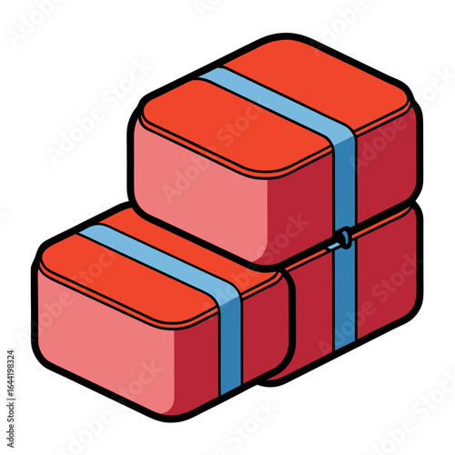 Compression Packing Cubes on White Background