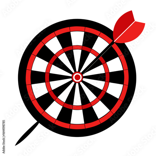 Dartboard on White Background