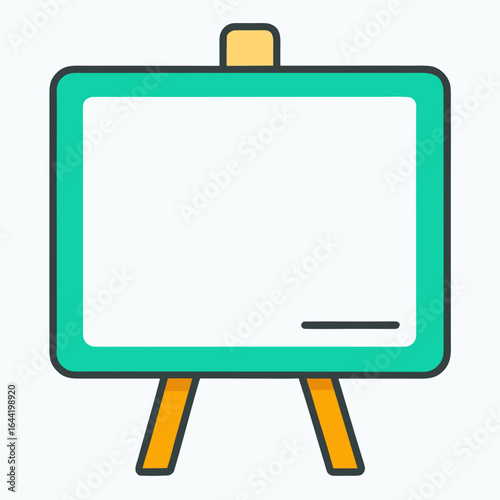 Digital Whiteboard Isolated on White Background