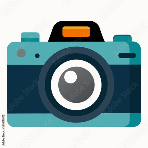DSLR Camera on White Background