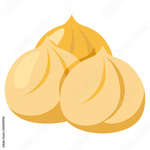Dumplings on White Background