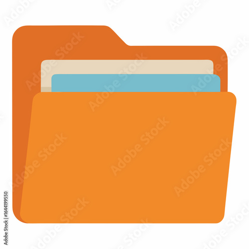 File Folder on White Background