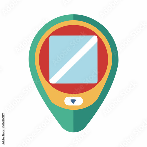 GPS Device on White Background