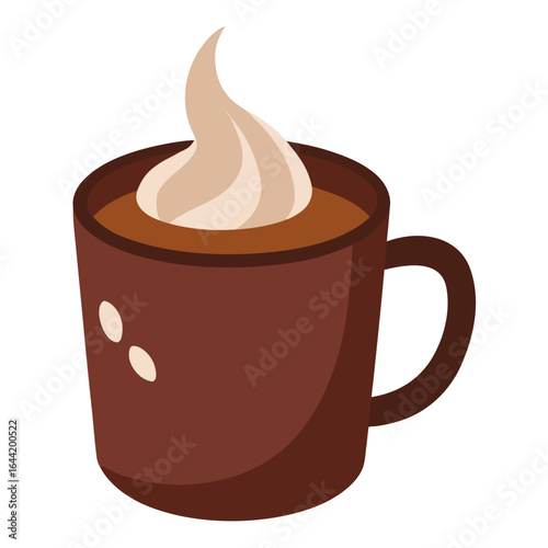 Hot Chocolate on White Background