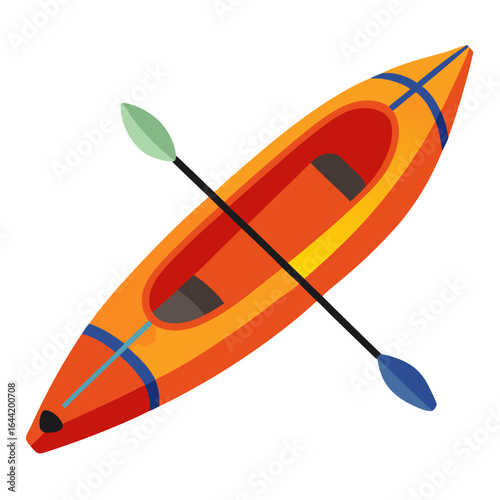 Inflatable Kayak on White Background