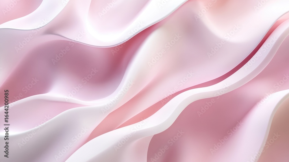 Obraz premium Soft Petal Fantasy: A delicate dance of colors, evoking the velvety embrace of petal waves in shades of rose and pearl, rendered in a mesmerizing flow. 