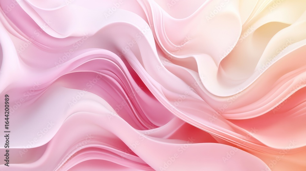 Obraz premium Fluid Art Abstract: An artistic rendering of flowing, dynamic shapes in delicate pastel hues, evoking a sense of movement, elegance, and tranquility. 