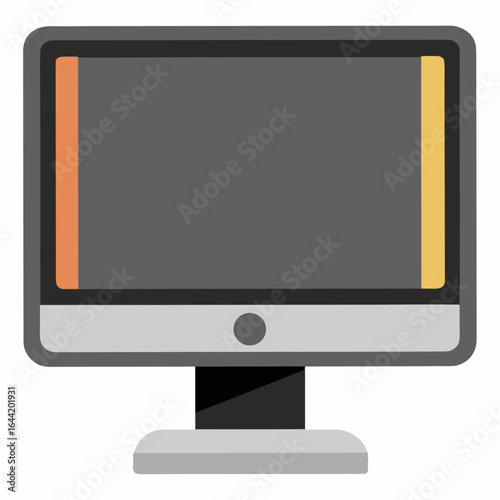 Monitor on White Background