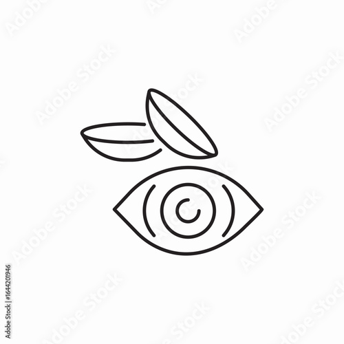 icon vector eye lenses 