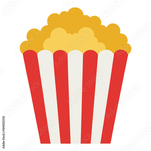 Popcorn on White Background