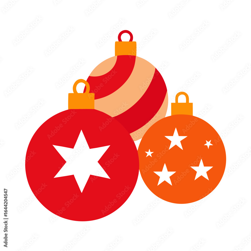 Fototapeta premium Shatterproof Ornaments on White Background