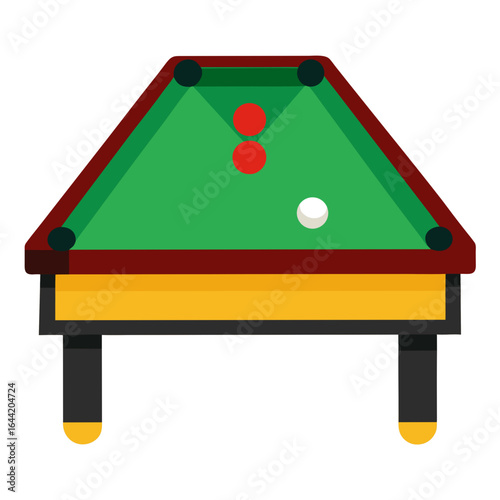 Snooker Table on White Background