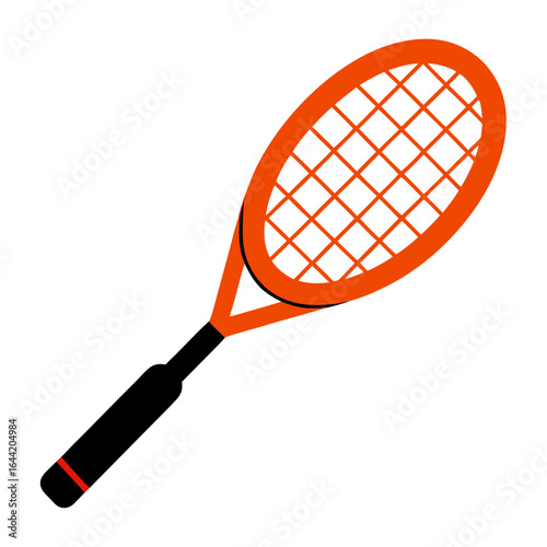 Squash Racket on White Background