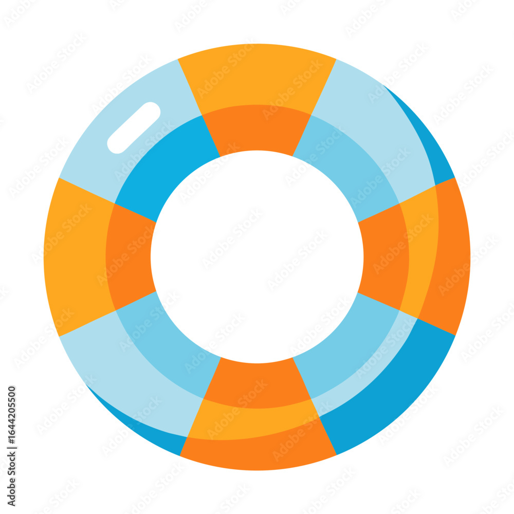 Obraz premium Swim Ring on White Background