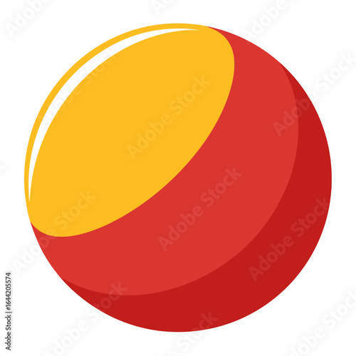 Table Tennis Ball on White Background