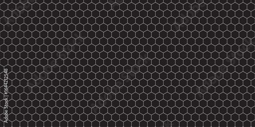 Wallpaper Mural Abstract black and white carbon fiber texture with a metallic hexagonal pattern, a seamless industrial mesh design Torontodigital.ca