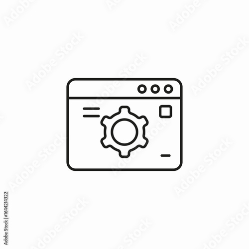 settings browser window icon icon sign vector
