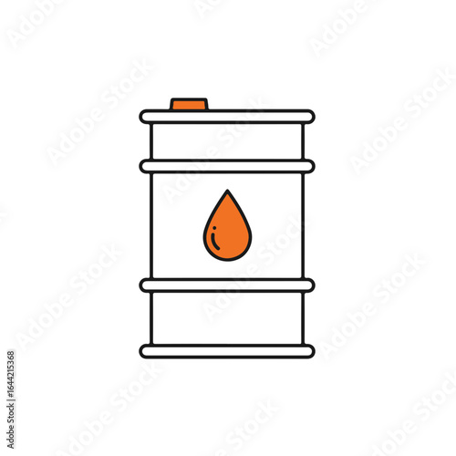Oil barrel icon with a drop of oil.