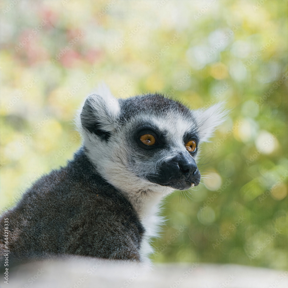 Obraz premium Ring-Tailed Lemur in Sunlight