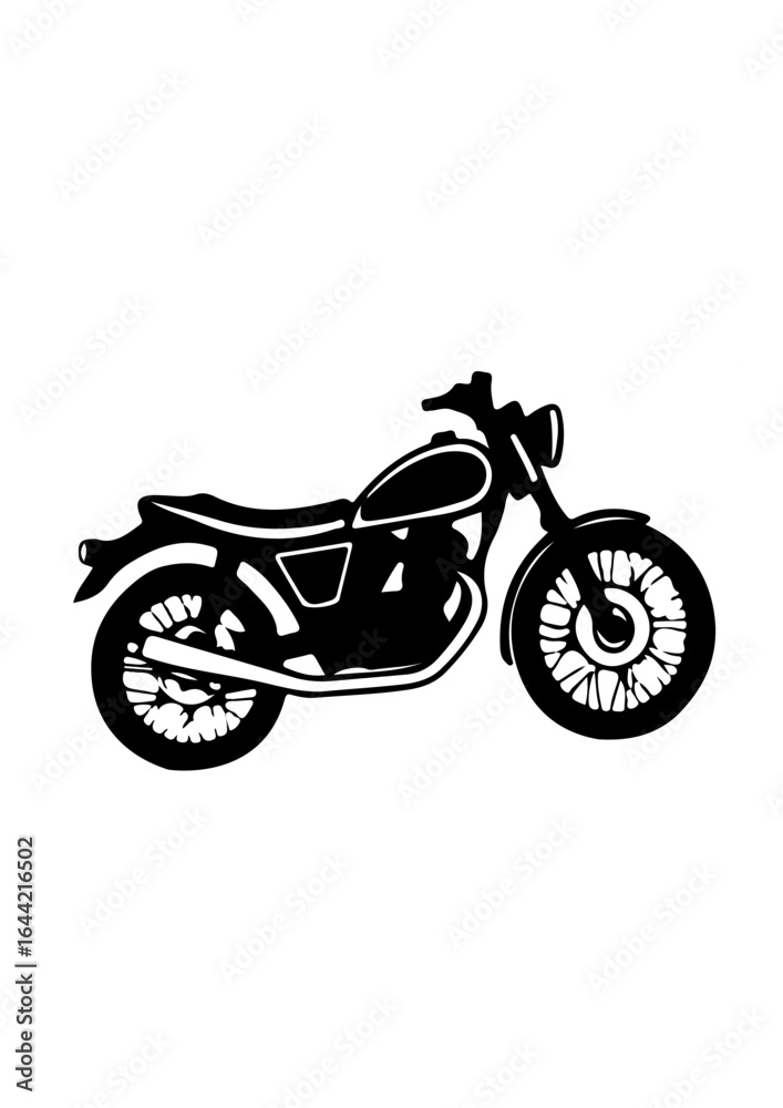 Obraz premium Motorcycle Silhouette Illustration