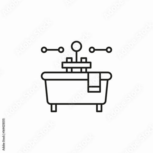 bathtub jacuzzi bath icon sign vector
