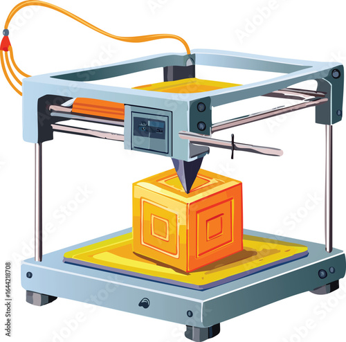 3D Printer Creating a New Object Layer by Layer