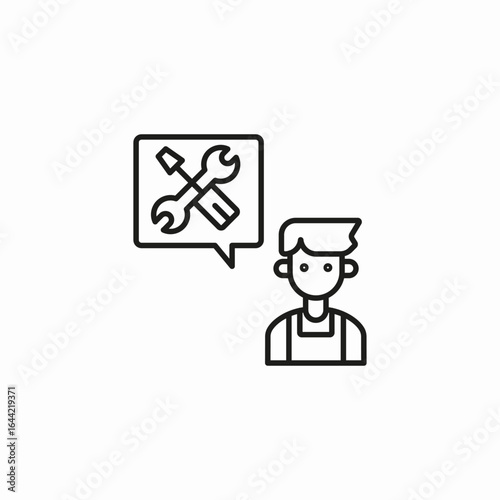 man thinking tools icon sign vector