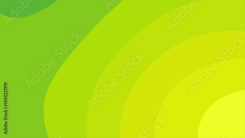 Fluid waves background, flat paper cut design. Green natural colored liquid gradients. Seamless loop 4k animation.