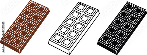 Chocolate bar vector illustration sweet dessert food snack