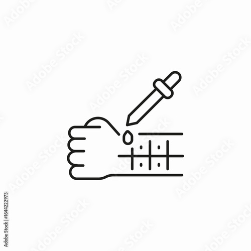 allergy patch test icon sign vector