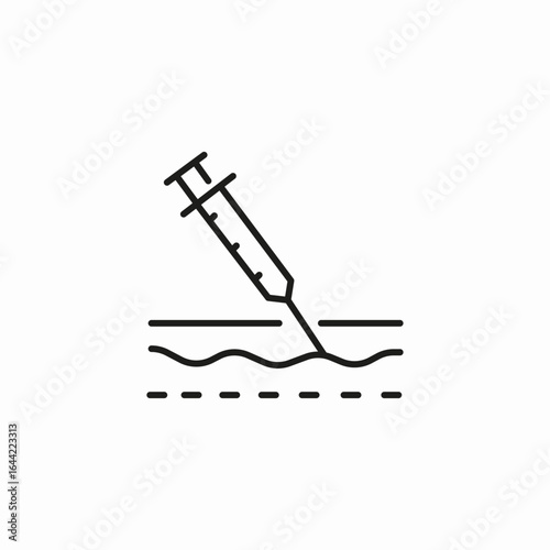 cosmetic injection skin treatment icon sign vector