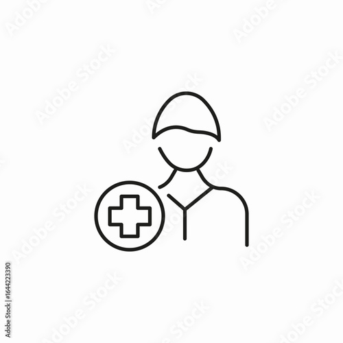 doctor person add icon sign vector