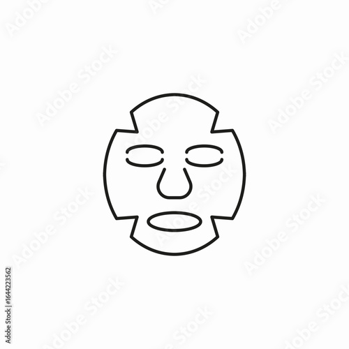 facial sheet mask icon sign vector