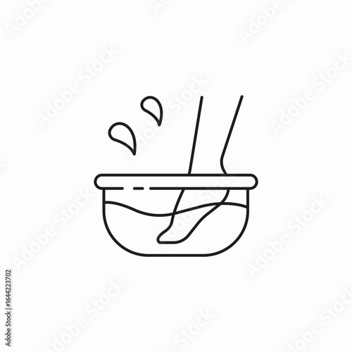 foot in basin icon sign vector