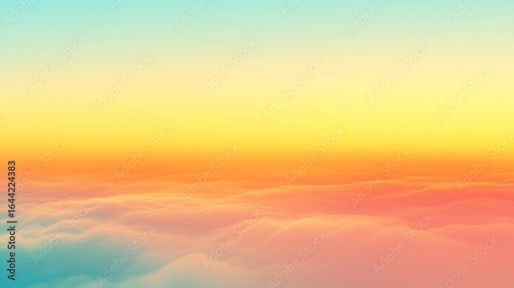 Obraz premium Dreamy cloudscape background with pastel gradient