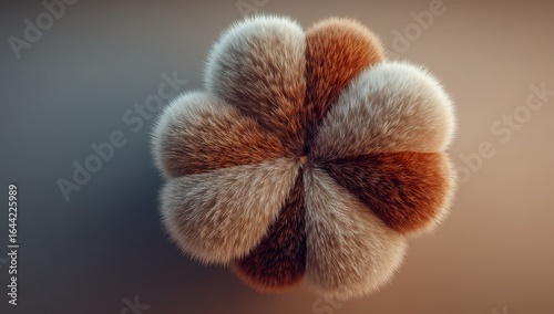 Abstract Flower Texture: A meticulously rendered, abstract flower comprised of soft, textured petals of varying hues. This image is designed to evoke a sense of organic beauty and tactile detail.
