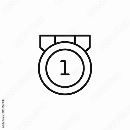 first place medal icon sign vector